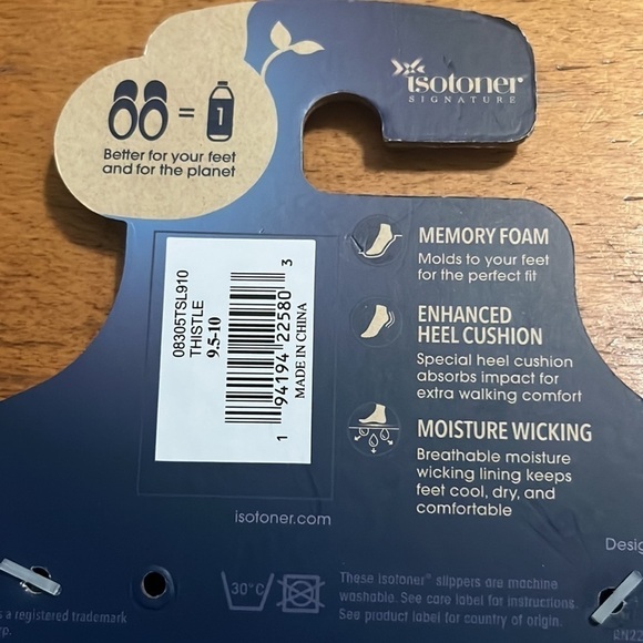 NWT Isotoner Womens Slip-On Slippers Size 9.5-10 - Picture 6 of 6